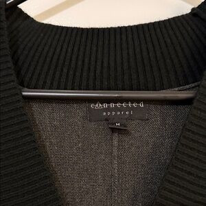 Connected Apparel Charcoal and Black Knit Top